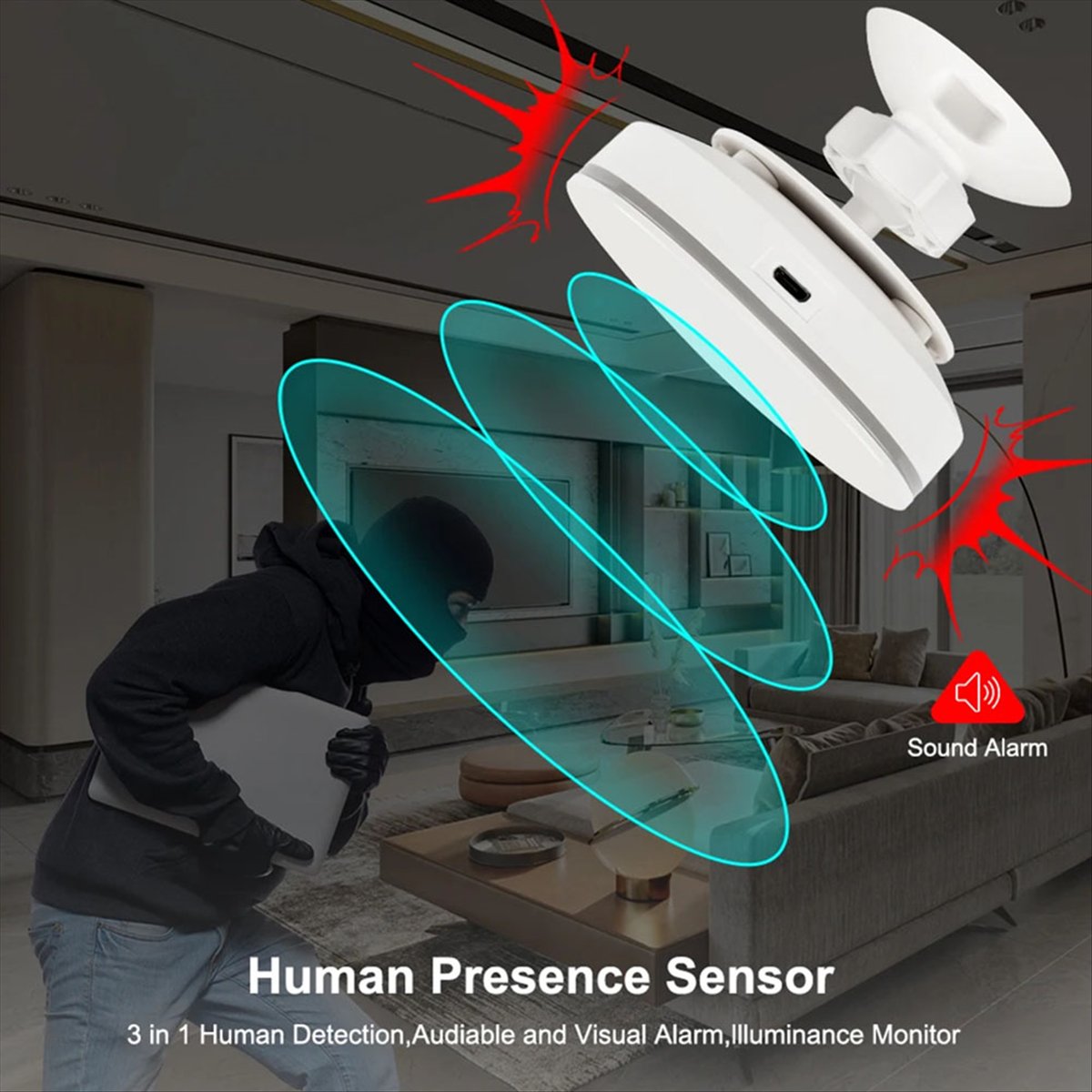 Smart Home Automation Diy - Sensor de Presencia Humana ZigBee 3.0,