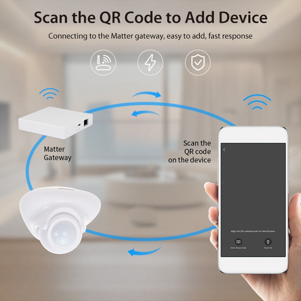 Matter Hub Thread - Tuya Matter Thread-Sensor de movimiento de
