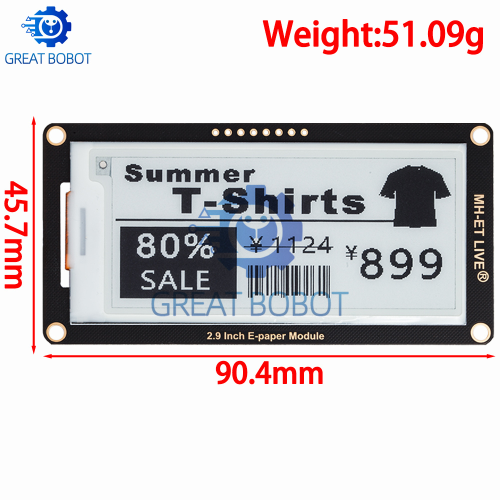 Módulo Epaper de papel electró - Display Epaper 2.9 reseña y precio