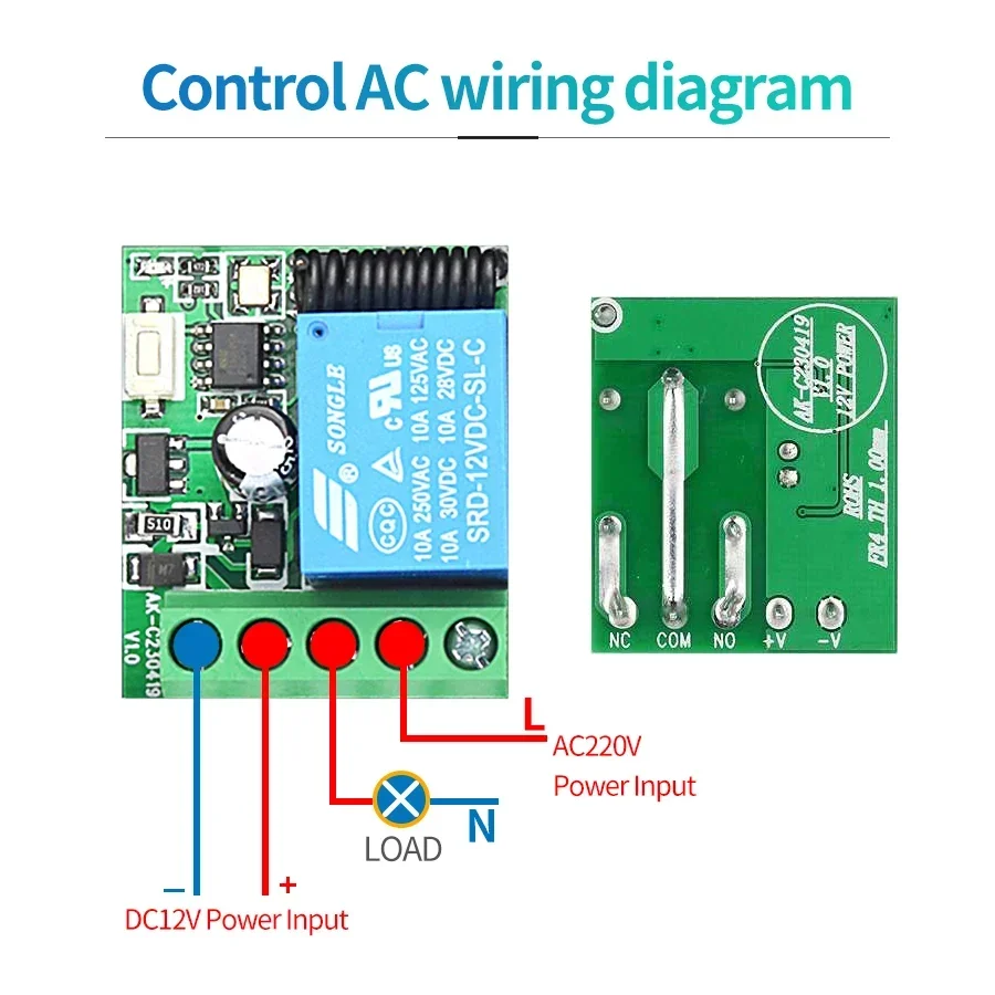 RF433MHz interruptor inalámbri - 433Mhz Receiver Module reseña y precio