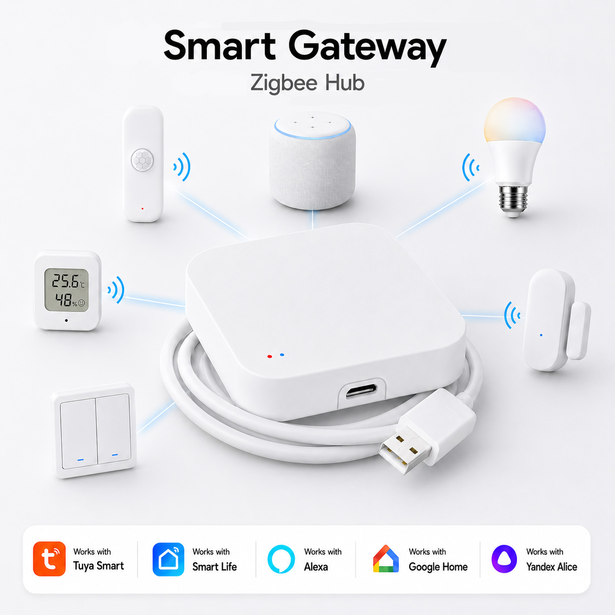 Tuya Zigbee 3.0 Gateway Wifi M - Matter Hub Thread reseña y precio