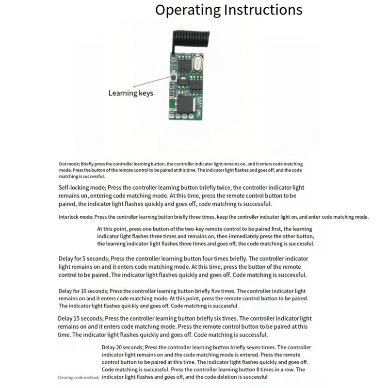 Y45A-Para Controlador de Inter - 433Mhz Receiver Module reseña y precio