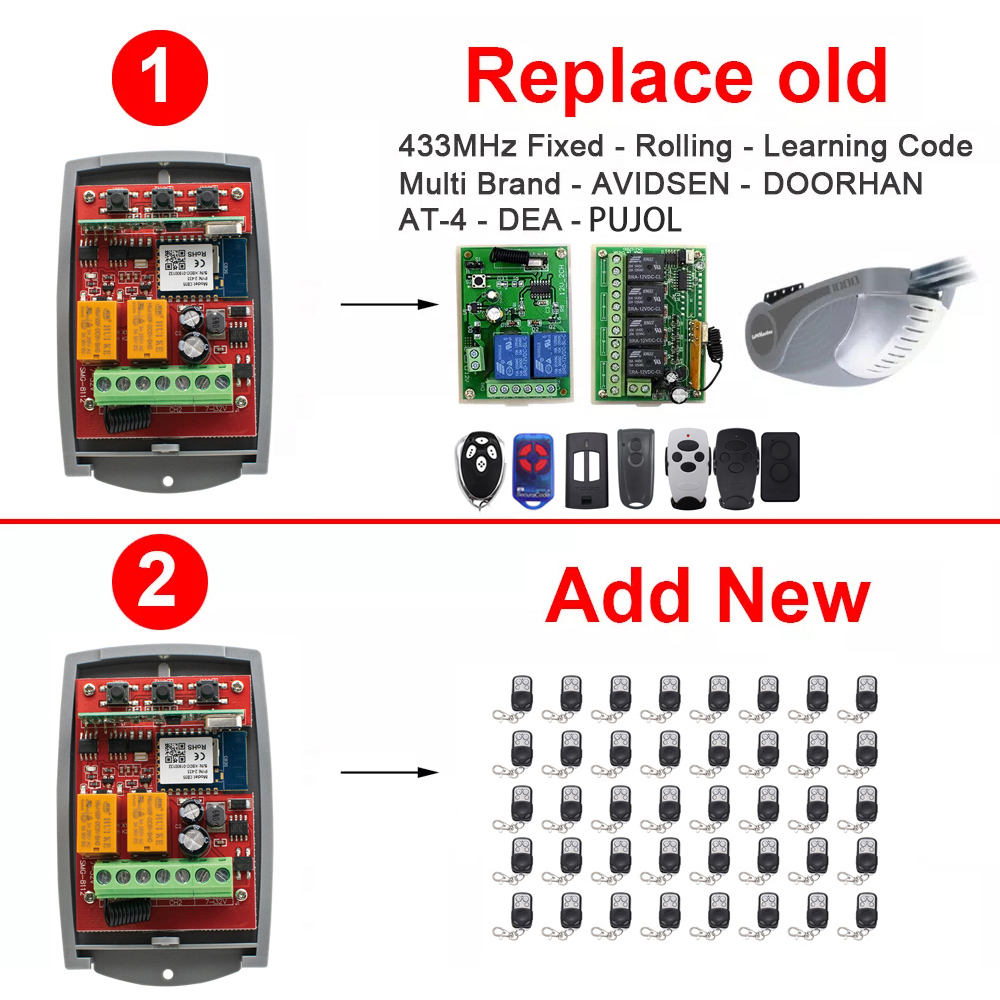 Tuya-abridor de Control de pue - 433Mhz Receiver Module reseña y precio