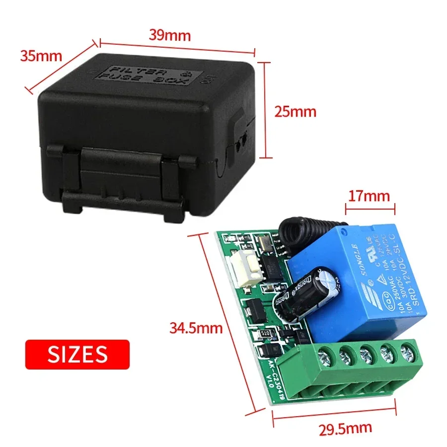 DC 12V Control remoto interrup - 433Mhz Receiver Module reseña y precio
