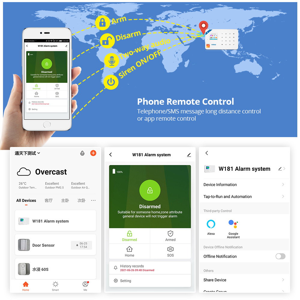 KERUI-Kit de sistema de alarma - Smart Home Automation Diy reseña y precio