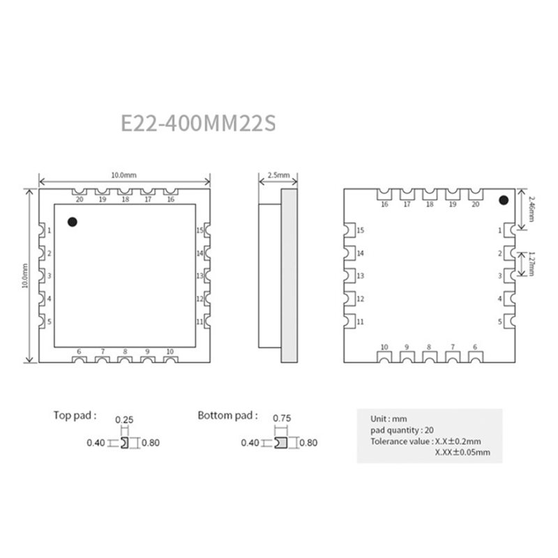 2X EBYTE SX1268 433Mhz Lora Mó - 433Mhz Receiver Module reseña y precio